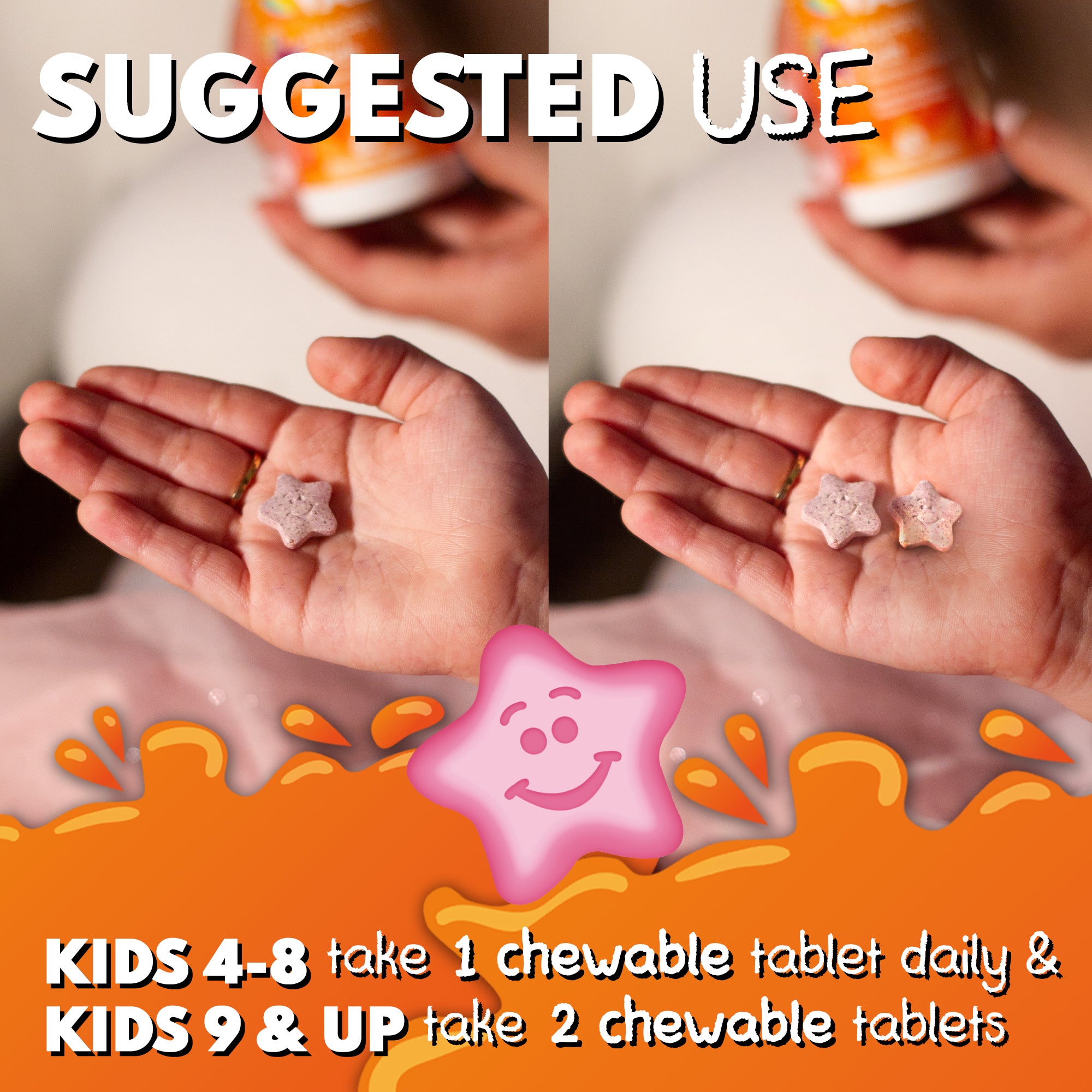 Calm, Focus & Relaxation Sugar-Free Chewable Magnesium for Kids | 60 Tablets | VAL Happy Kids | Tropical Twist
