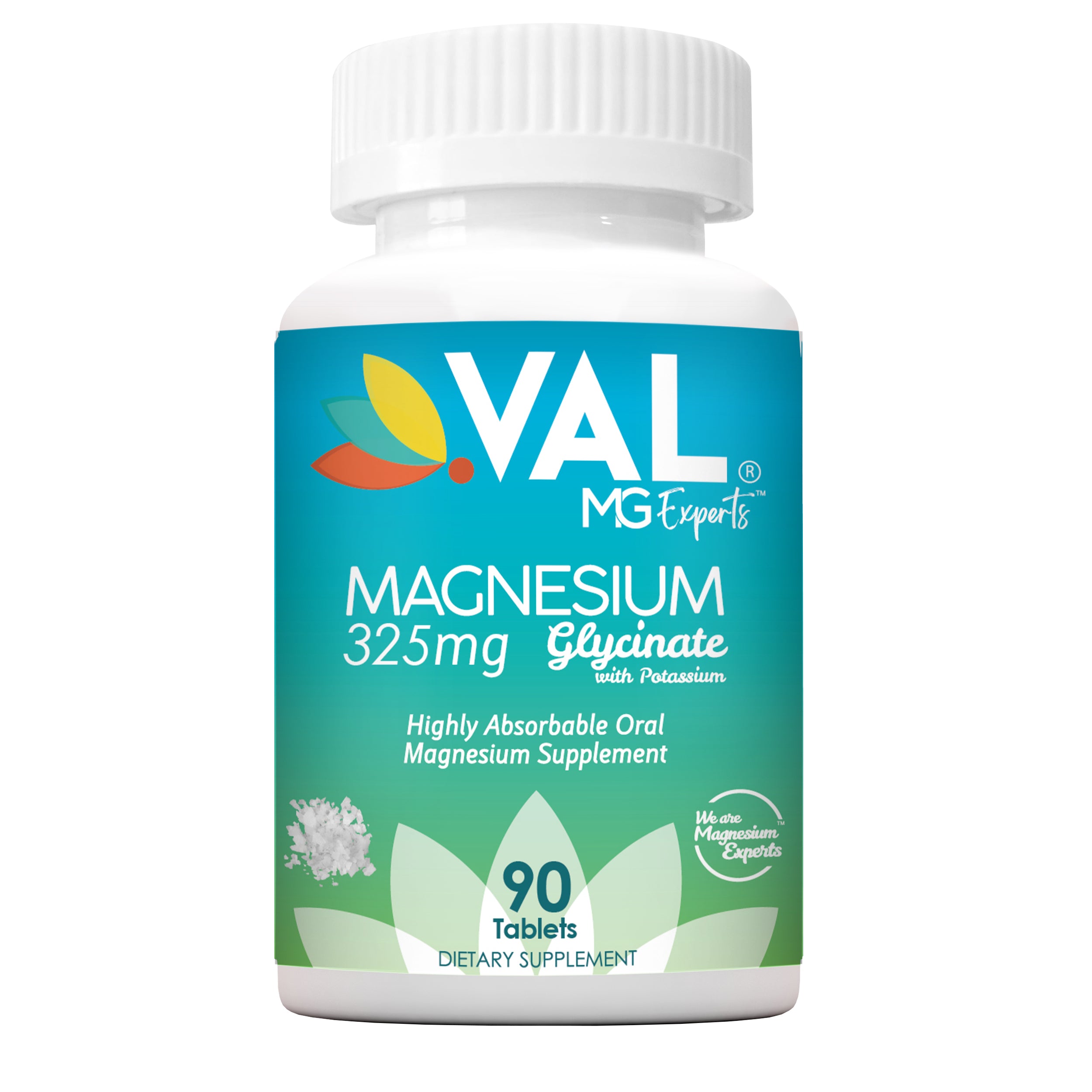 VAL Magnesium Glycinate 325 mg - Energy Support, Healthy Magnesium Levels - 90 Tablets