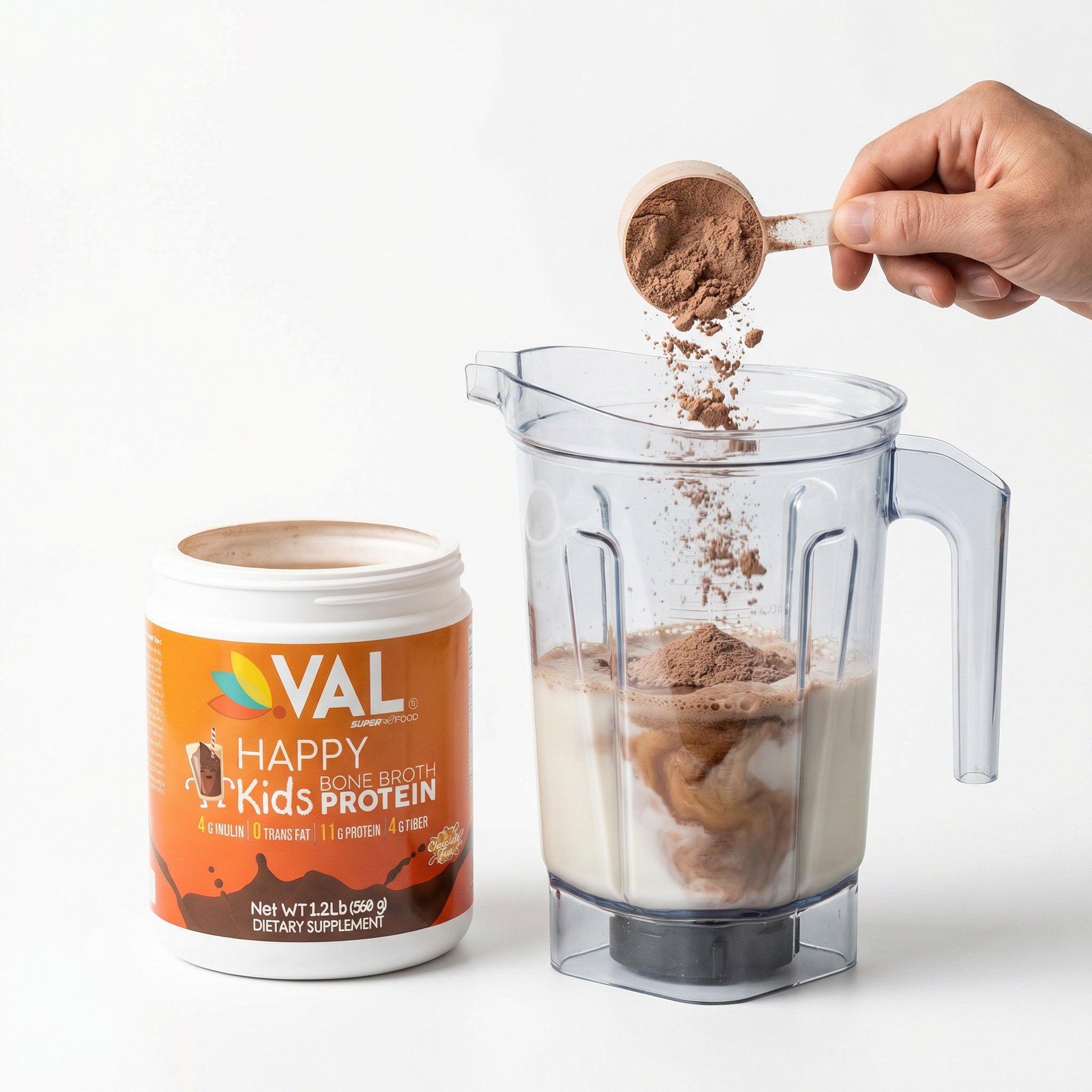 Strong Bones, Gut & Immune Support Bone Broth Protein Powder for Kids – 11g Protein, 6g Collagen | VAL Happy Kids