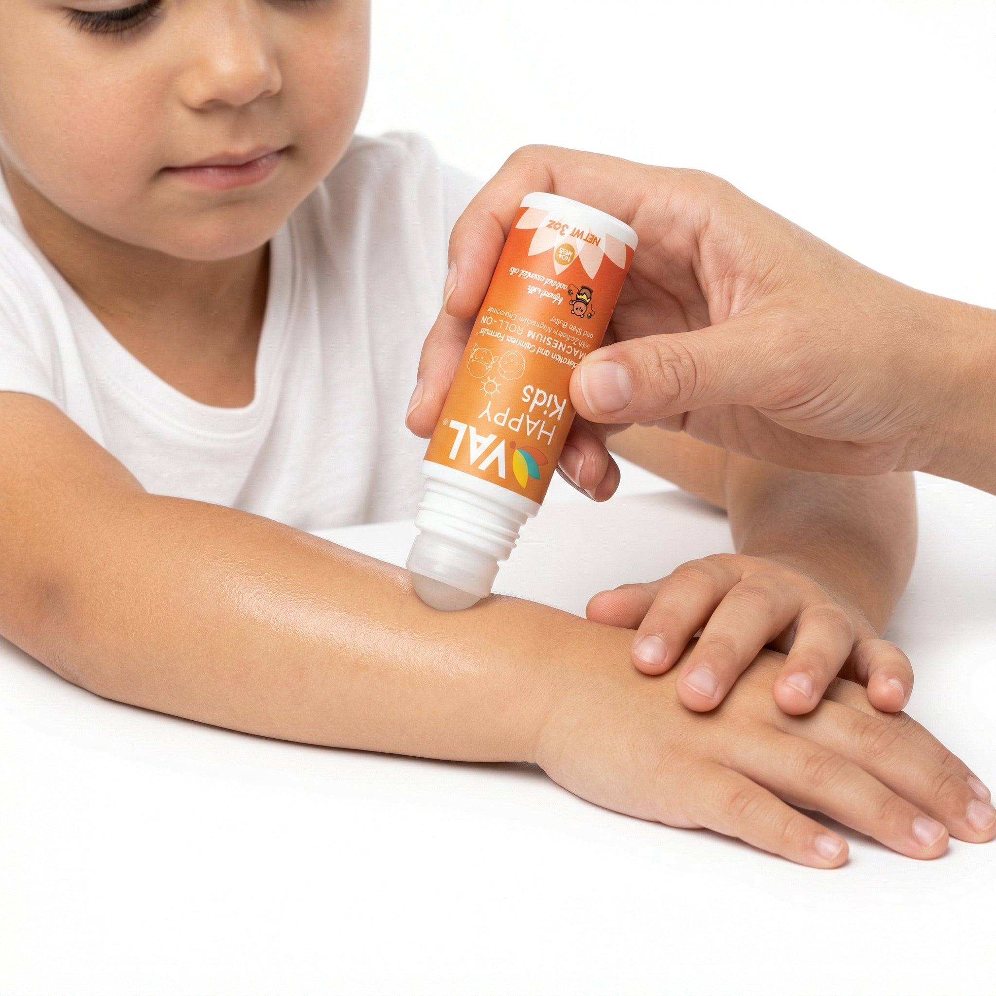 Calm, Focus & Better Sleep Roll-On for Kids | Pure Zechstein Magnesium | VAL Happy Kids