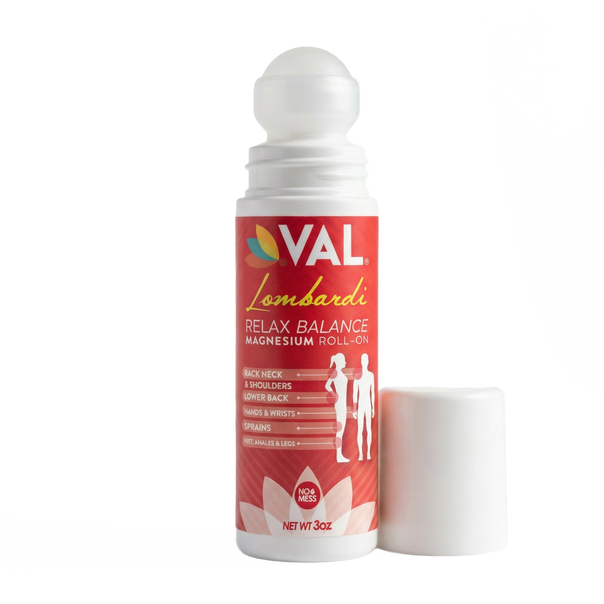 Magnesium Roll-On for Muscle & Joint Relief | Fast-Acting Zechstein Magnesium with Arnica & Menthol & Herbal Extracts | 3 oz | VAL Lombardi