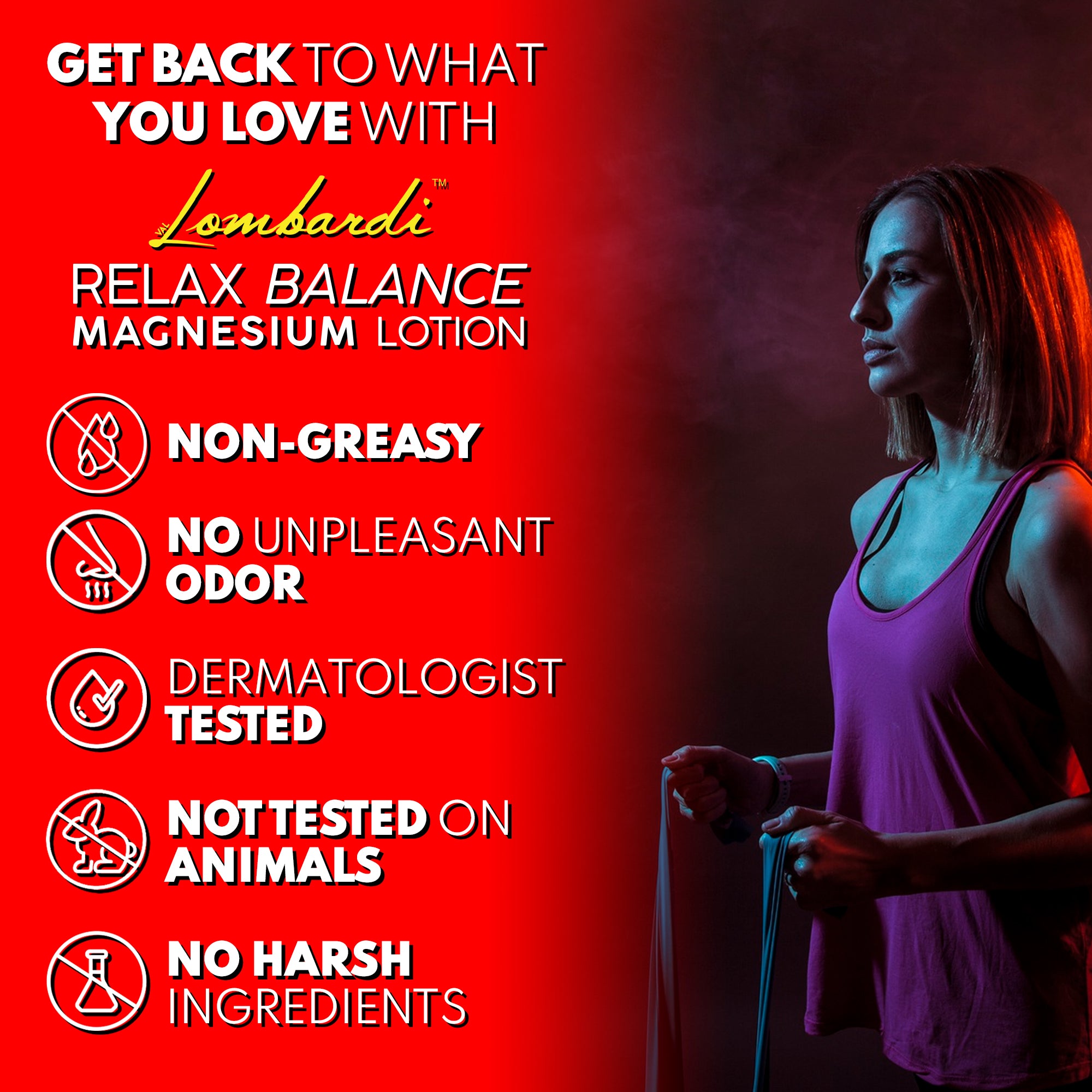 Magnesium Lotion - Fast Relief for Muscles, Joints, Back, Shoulders, Feet | Arnica, Camphor & Menthol | 5oz | VAL Lombardi