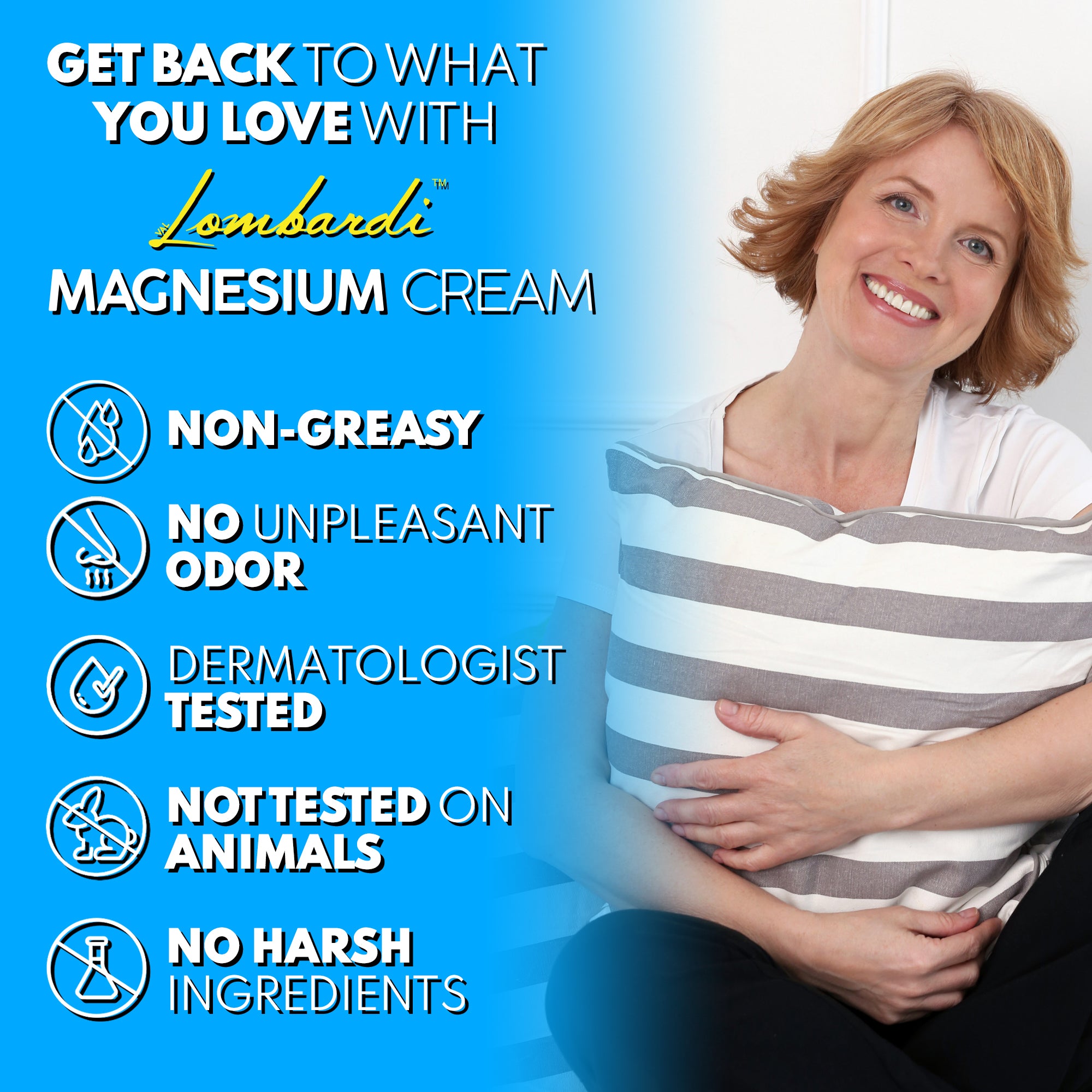 Transdermal Magnesium Cream with Relaxing Chamomile – Natural Pain Relief with Moisturizing Organic Shea Butter | 4oz | VAL Lombardi