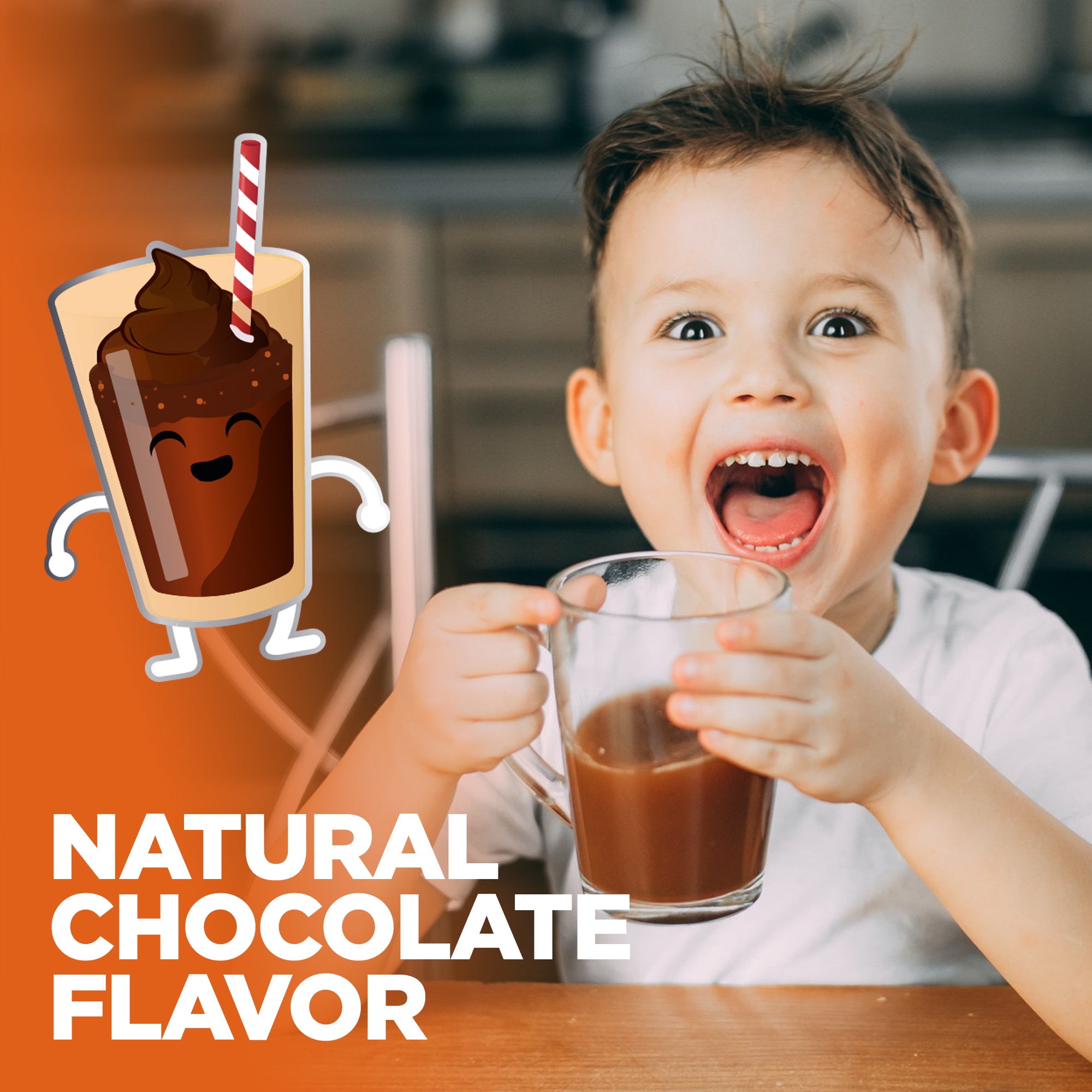 VAL Happy Kids Bone Broth Powder Protein and Collagen Powerhouse: 11g of high-quality protein and 6g of collagen per serving. Enriched with 4g of inulin, Pea Protein, and MCT Oil, Chocolate Fun, 32 servings