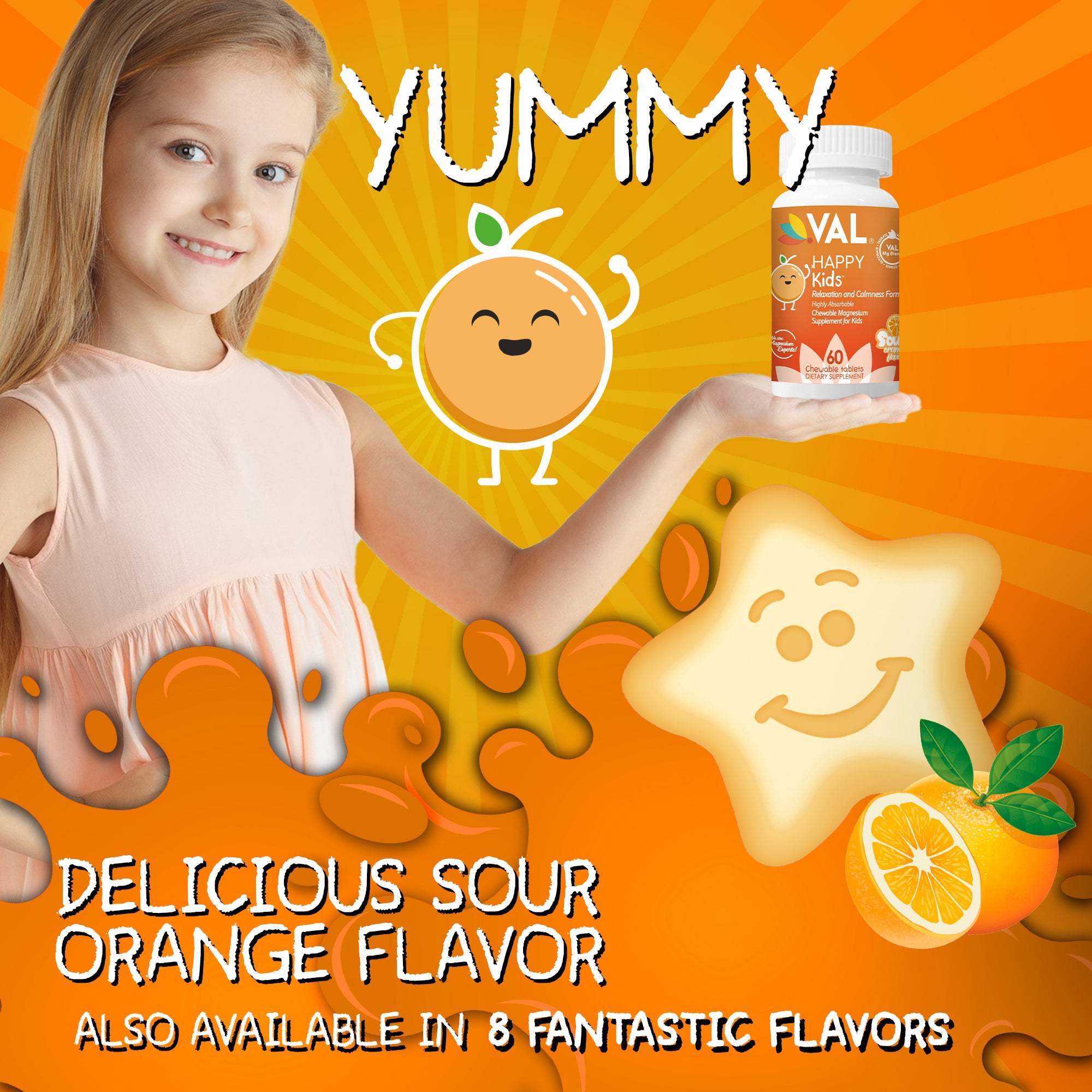 VAL Chewable Magnesium Supplement for Kids – Natural Calm Formula