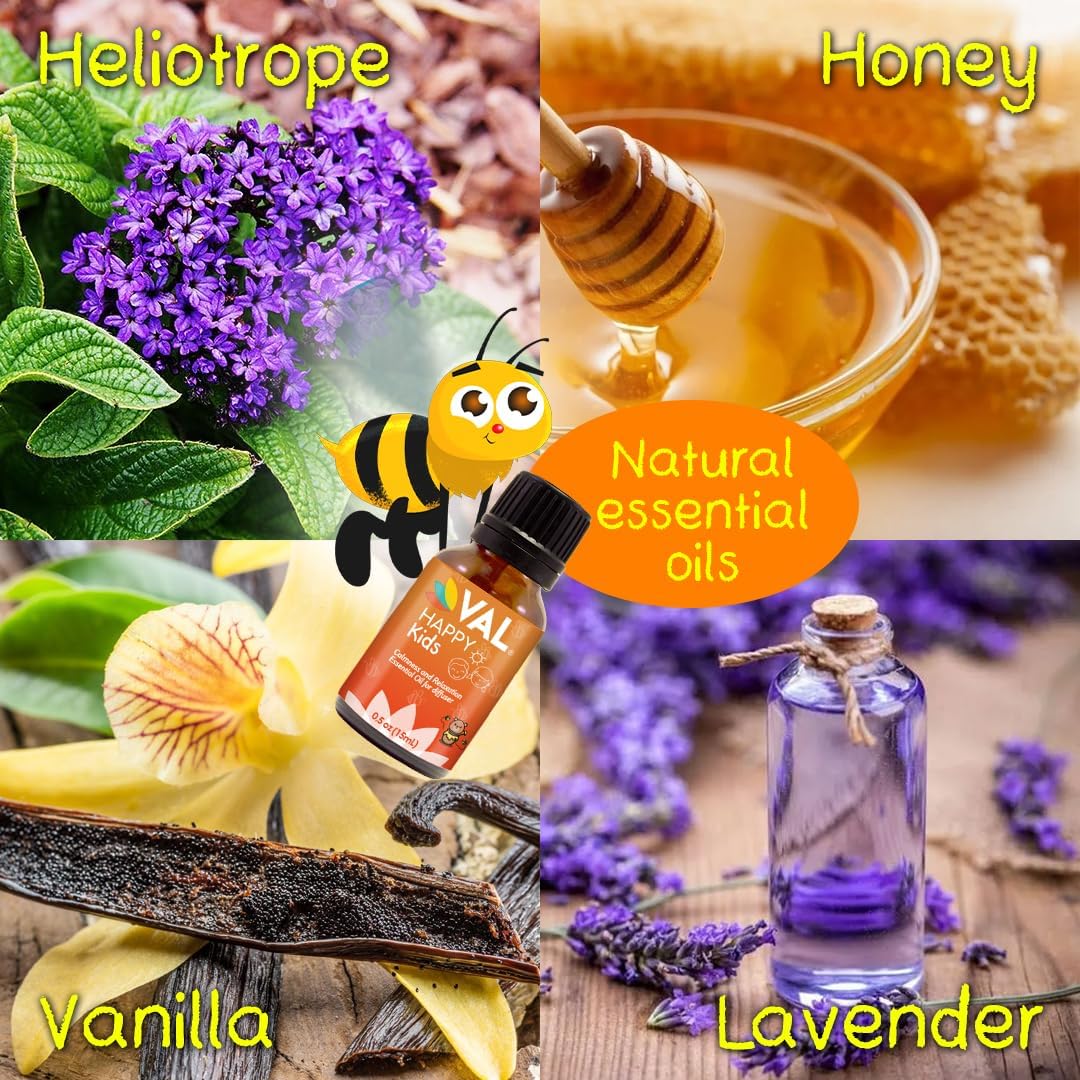 Kids Relaxation Set – Magnesium Roll-On & Calmness Essential Oil Blend | VAL Happy Kids