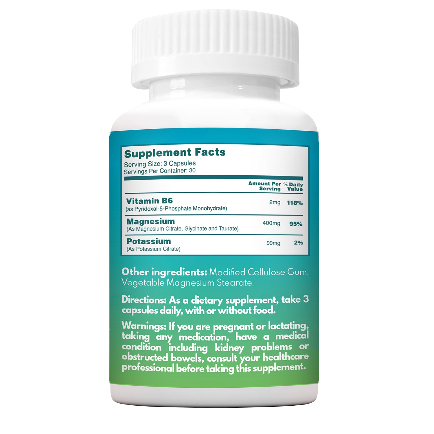 VAL Triple Magnesium Complex 400mg - Muscle Relaxation, Sleep, Support Calm, Energy Support, Healthy Magnesium Levels - 90 Capsules