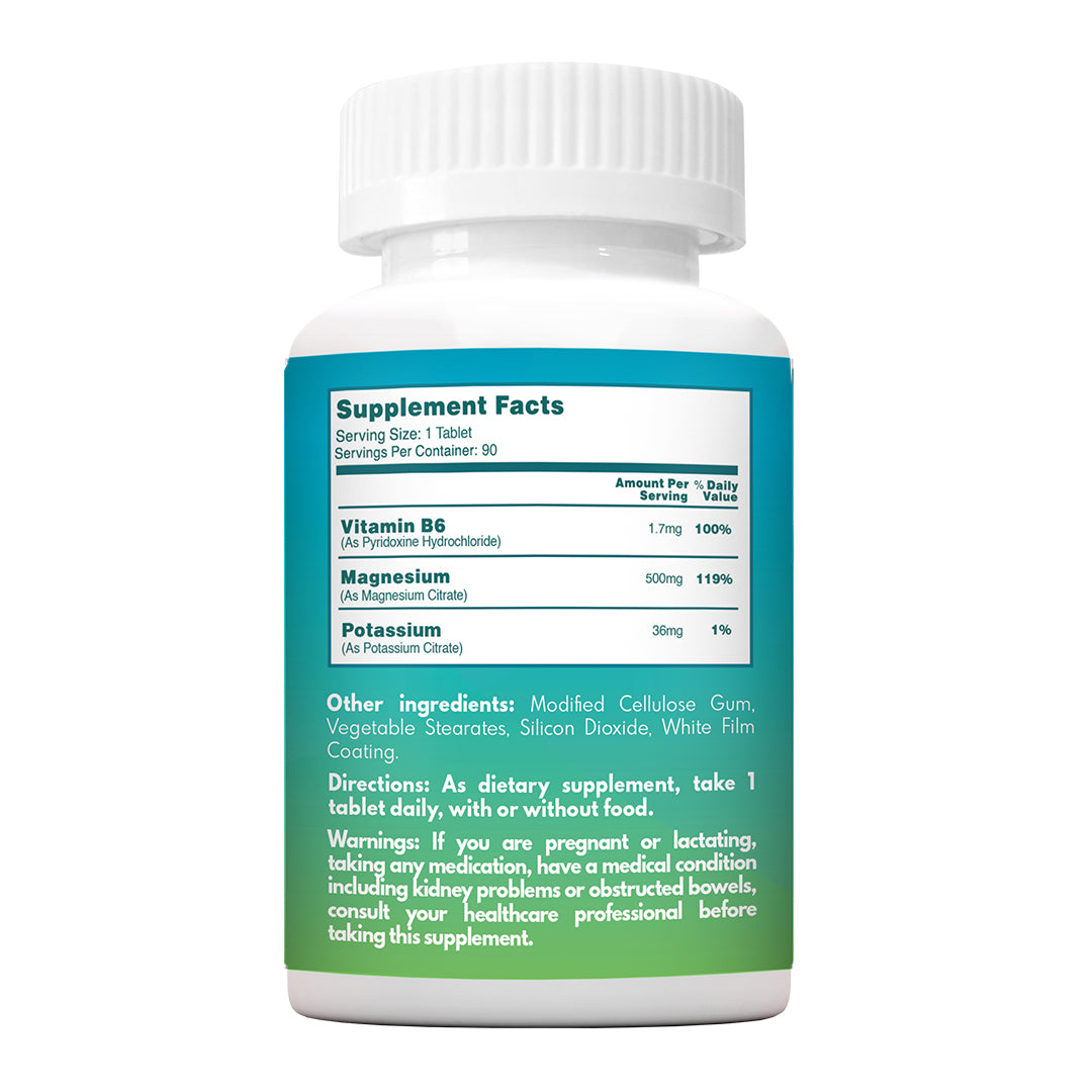 VAL Magnesium Citrate 500mg with Potassium - Muscle Relaxation, Sleep, Support Calm, Energy Support, Healthy Magnesium Levels - 90 Tablets
