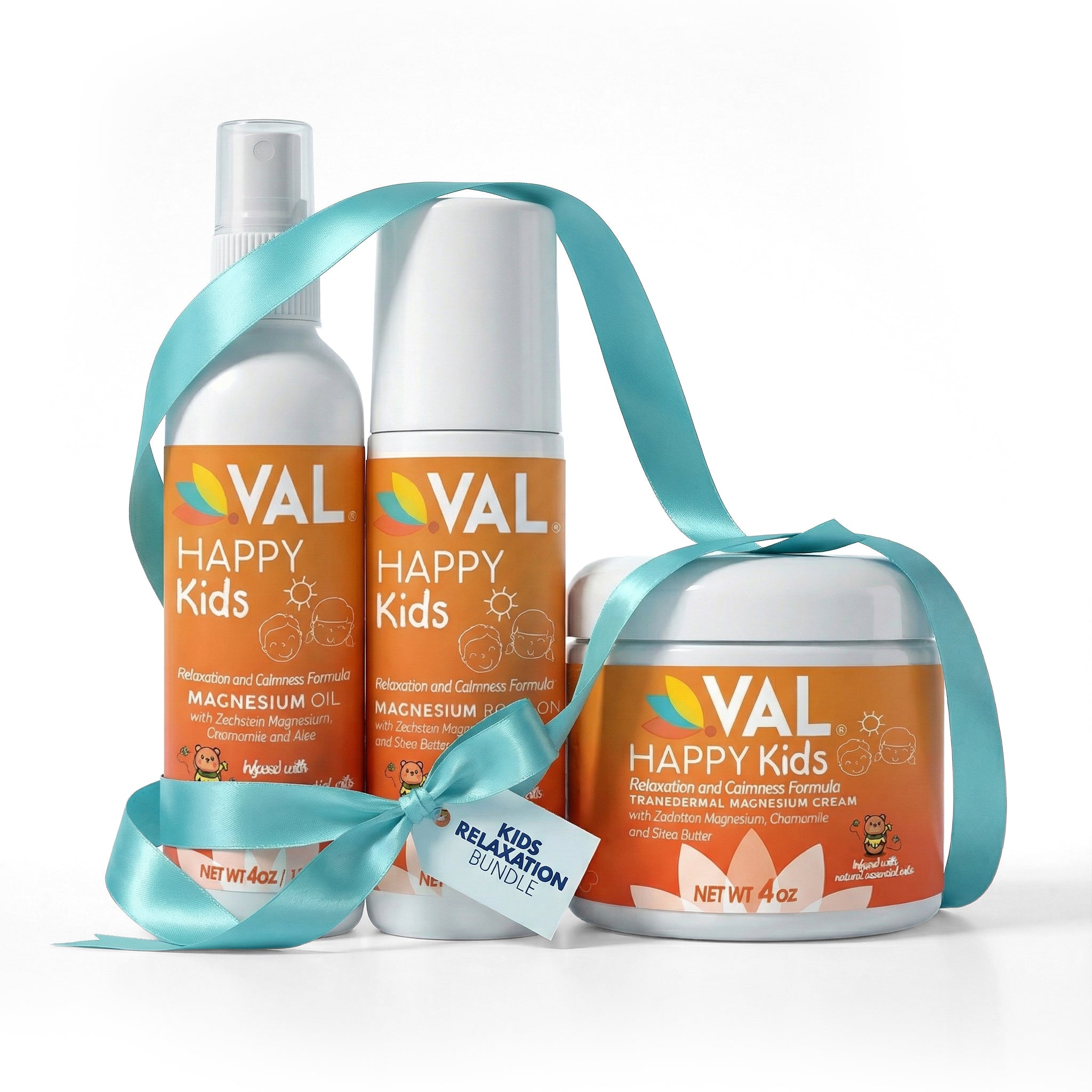Kids Calm & Sleep Support Bundle – Multi-Format Transdermal Magnesium Set | VAL Happy Kids