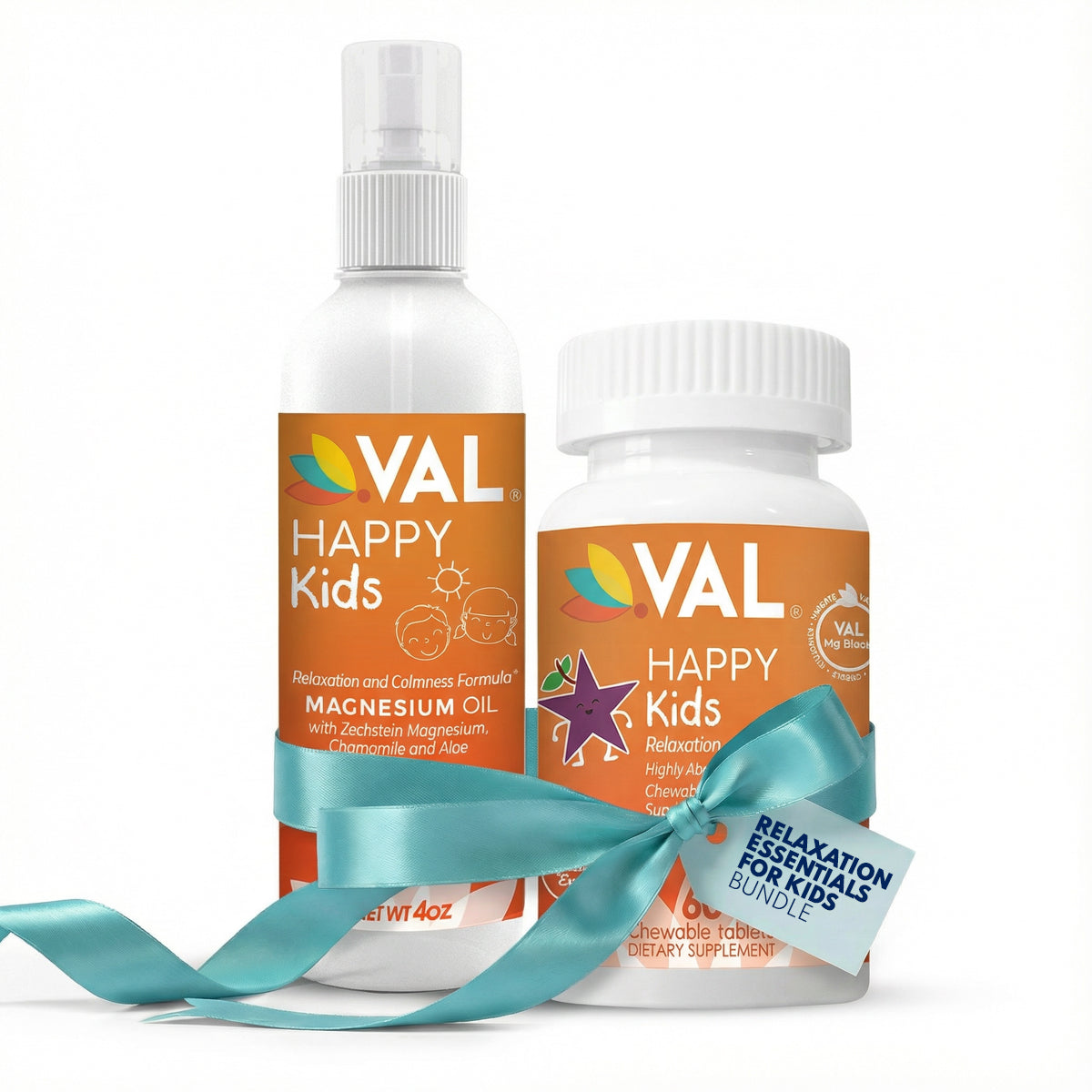 Kids Relaxation Essentials – Magnesium Oil & Chewable Tablets | VAL Happy Kids