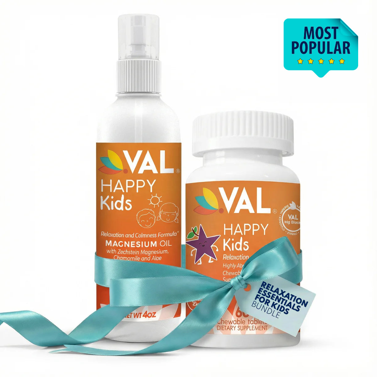 Kids Relaxation Essentials – Magnesium Oil & Chewable Tablets | VAL Happy Kids