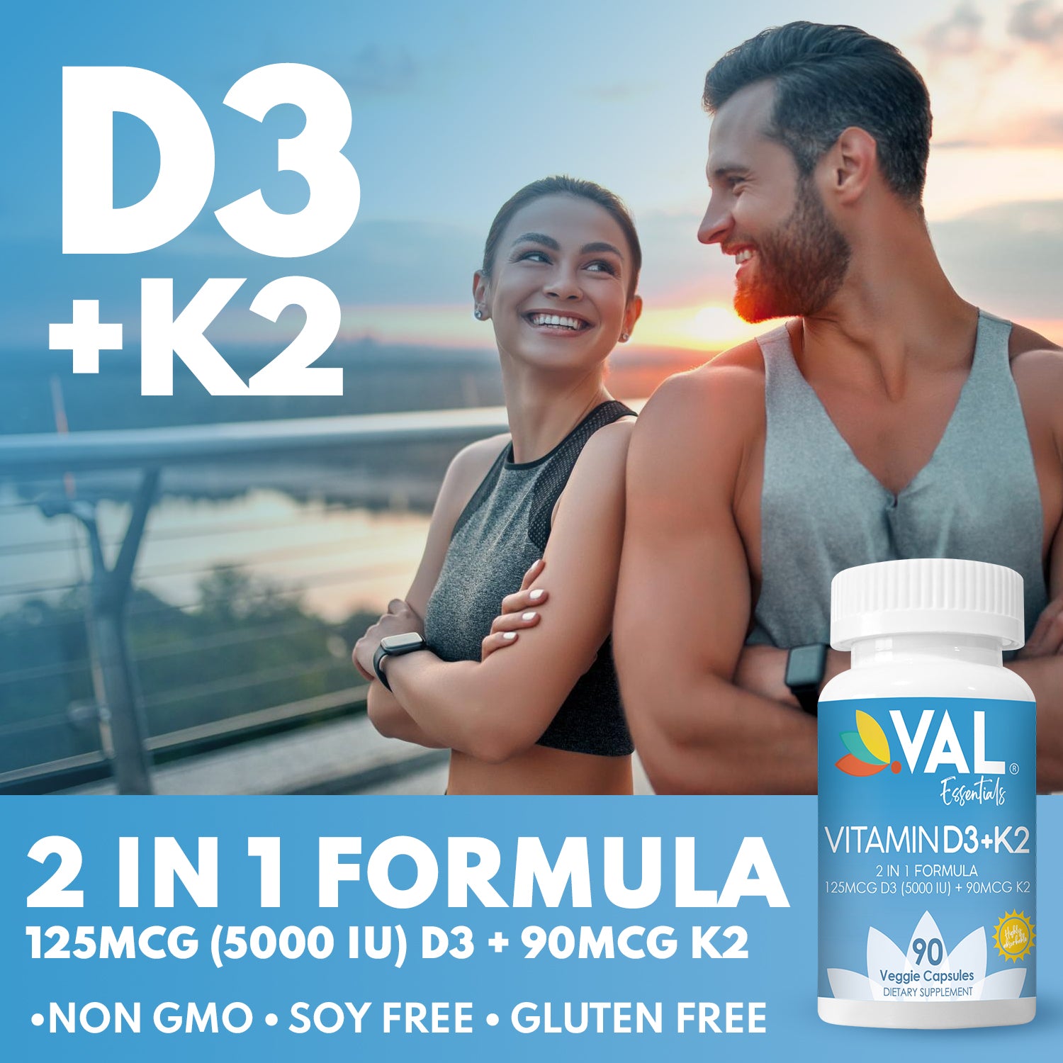 D3+K2 capsules – natural support for bones, heart, and immune system