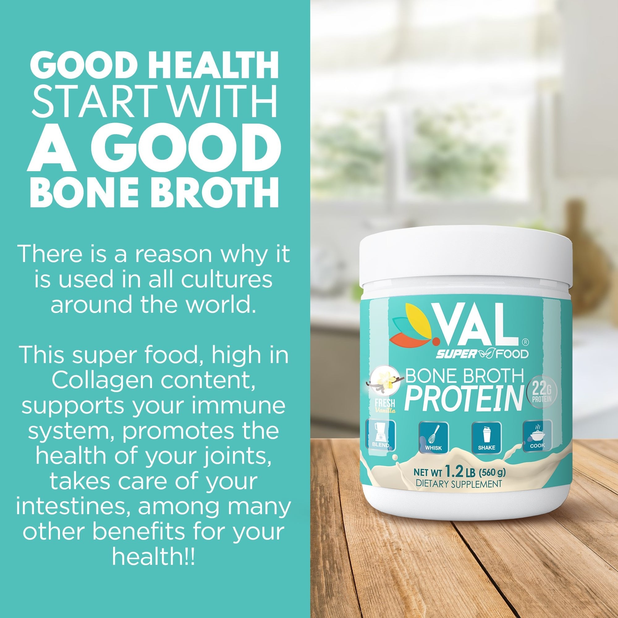 Bone broth protein powder – healthy skin and joint care solution