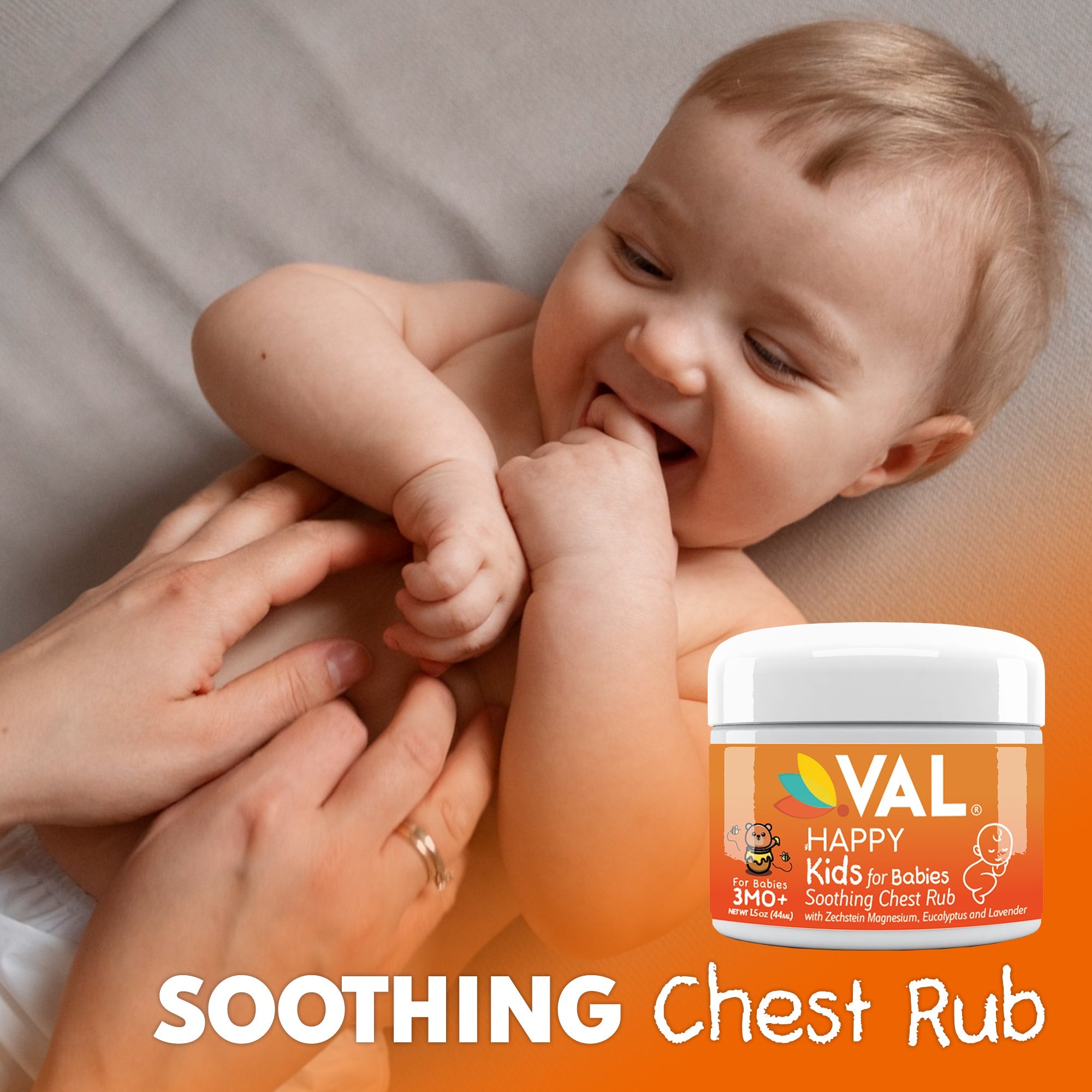 Soothing Chest Rub for Babies – VAL Magnesium Supplement for Kids with Chamomile and Essential Oils