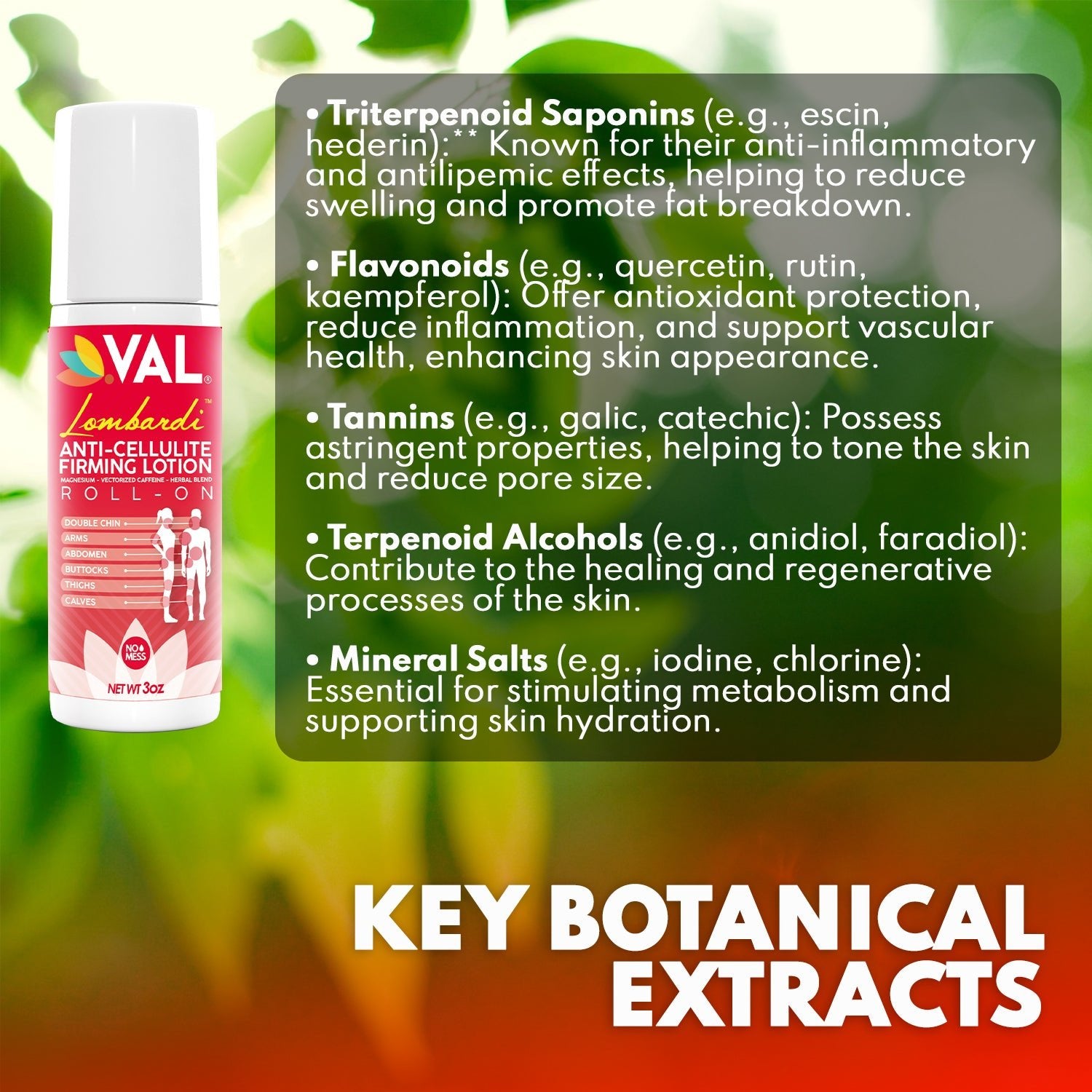 VAL Lombardi Anti Cellulite Firming Rollon Magnesium - Val Supplements
