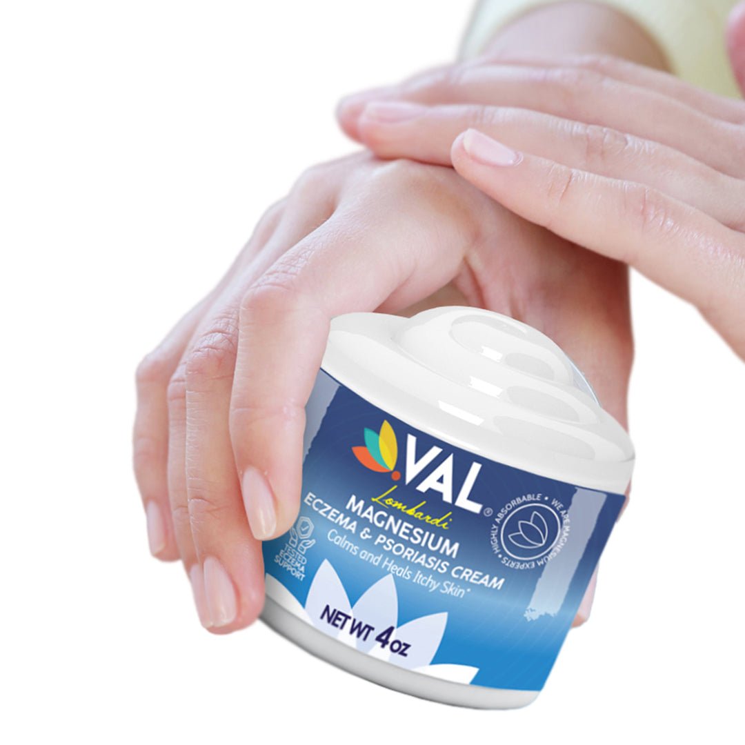 VAL Lombardi Magnesium Chloride Formula - Eczema, Psoriasis, Anti Itch Cream, Moisturizer - 4oz - Val Supplements