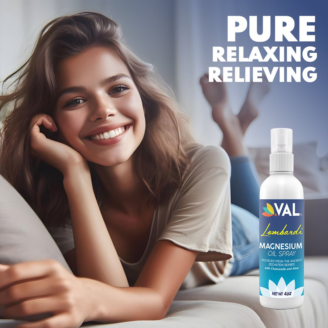 VAL Lombardi Magnesium Oil Spray with Chamomile and Aloe - Val Supplements