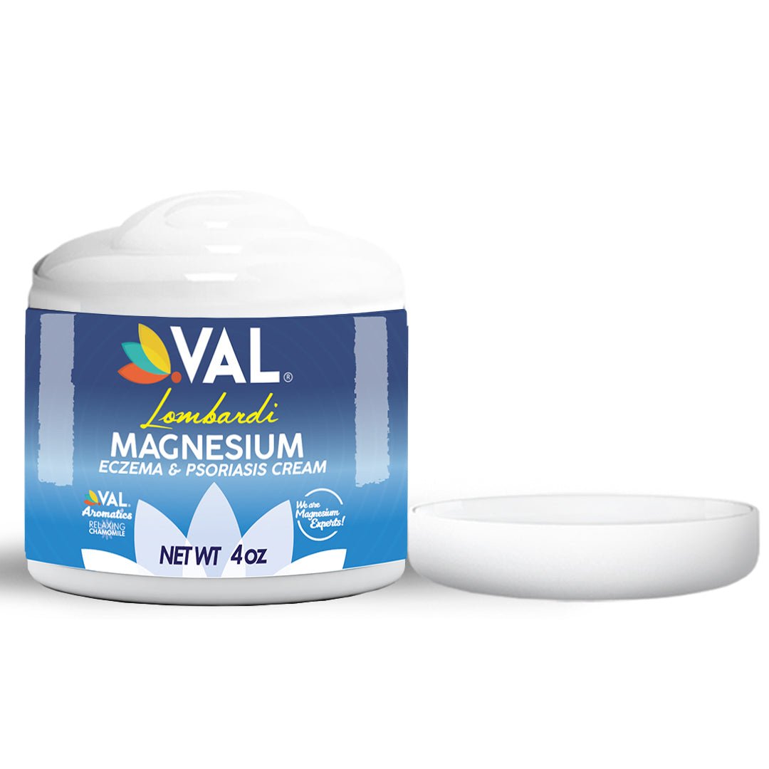 VAL Lombardi Magnesium Chloride Formula - Eczema, Psoriasis, Anti Itch Cream, Moisturizer - 4oz - Val Supplements