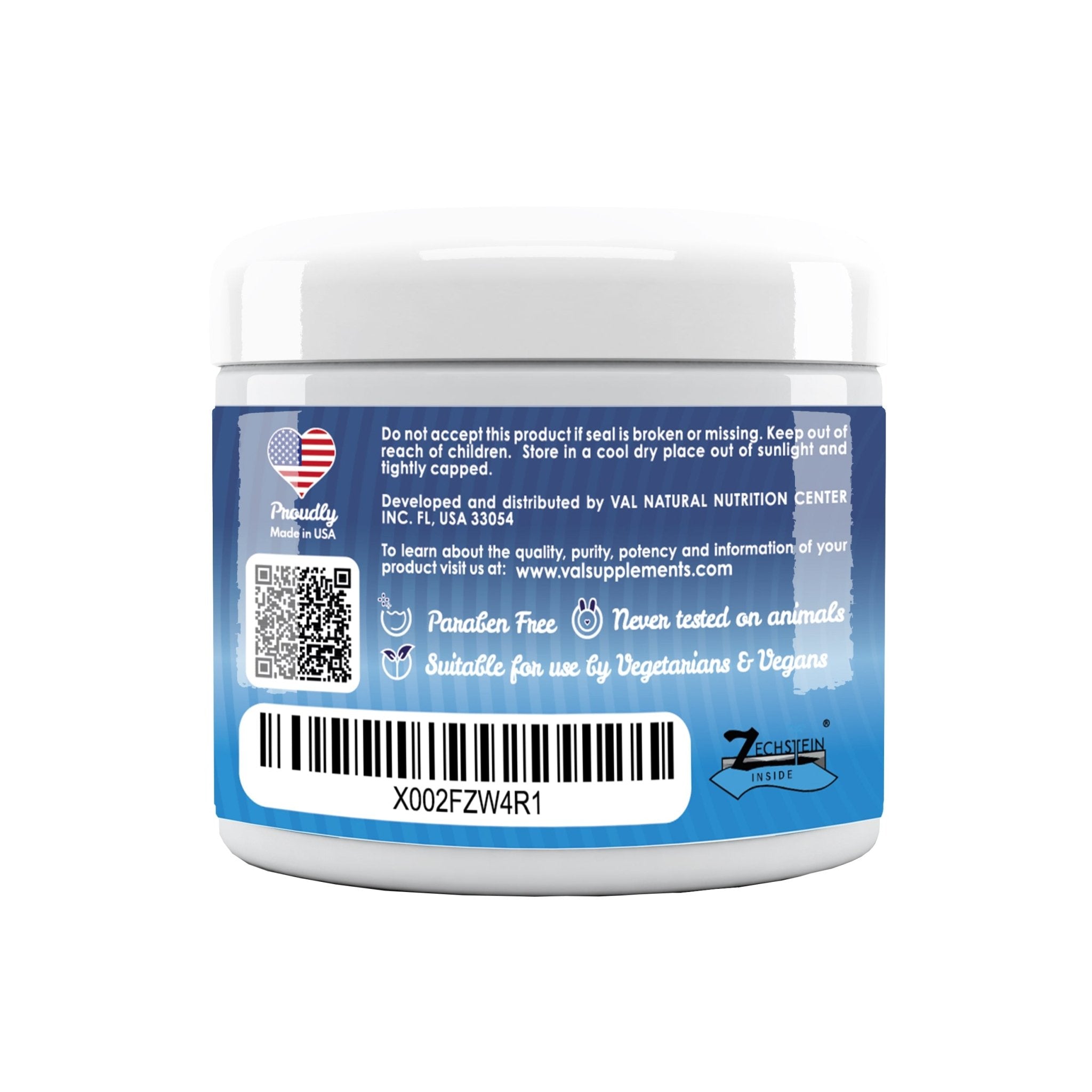 VAL Lombardi Magnesium Chloride Formula - Eczema, Psoriasis, Anti Itch Cream, Moisturizer - 4oz - Val Supplements