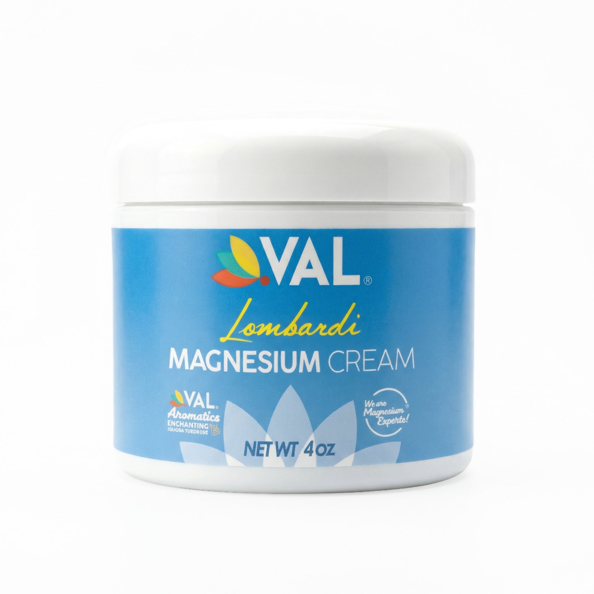 Natural Pain Relief - Magnesium Cream with Jojoba & Tuberose Aroma | 4oz | VAL Lombardi