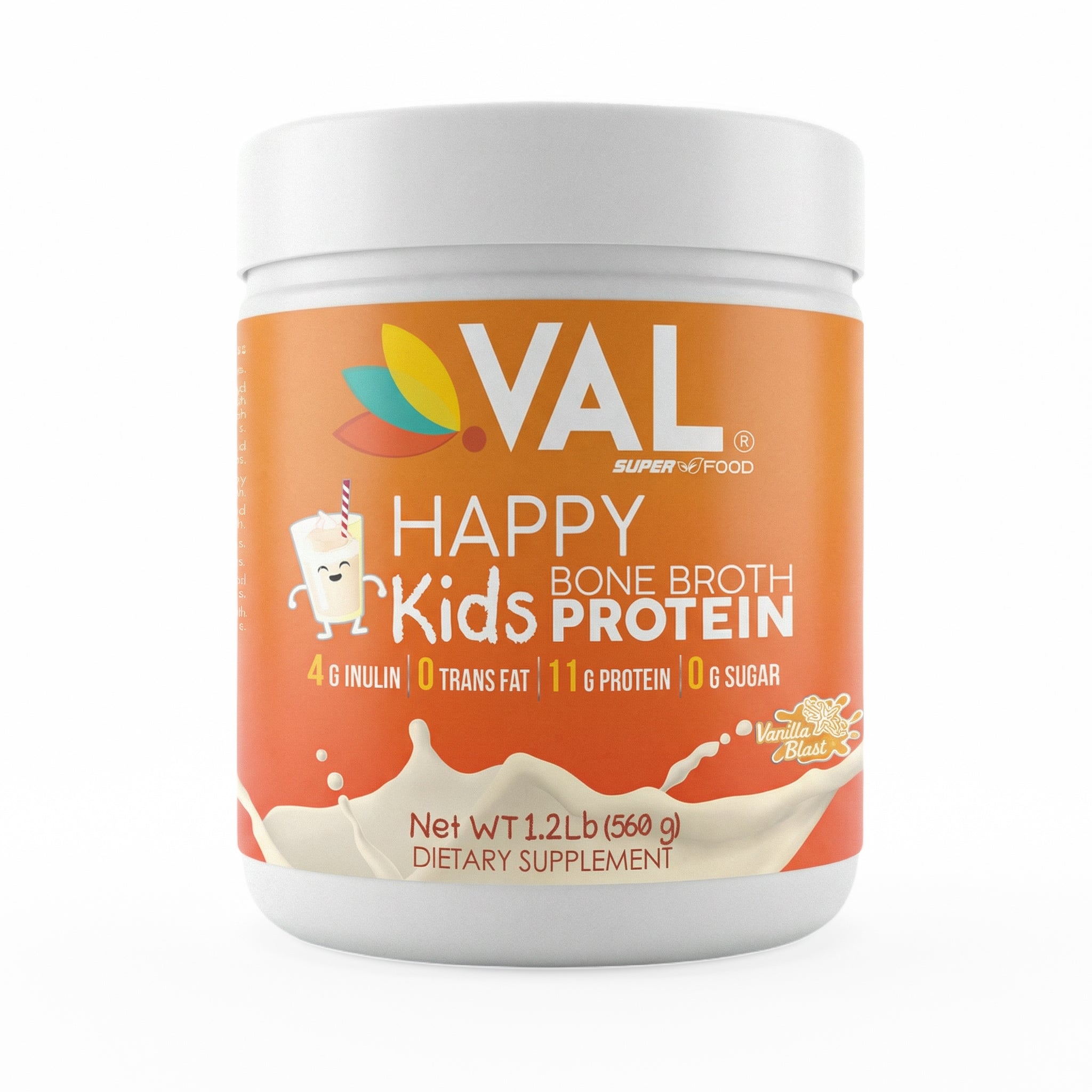 Strong Bones, Gut & Immune Support Bone Broth Protein Powder for Kids – 11g Protein, 6g Collagen | VAL Happy Kids