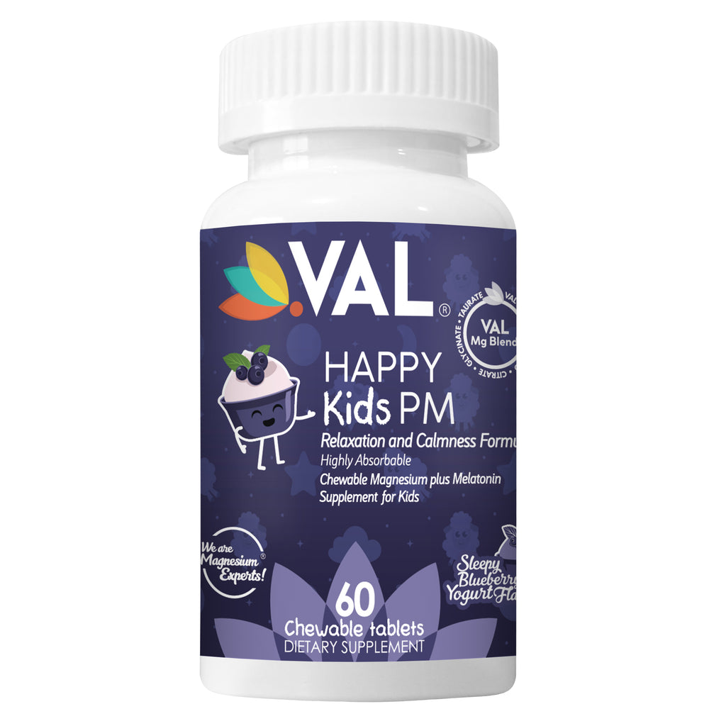 Peaceful Sleep & Bedtime Calm Sugar-Free Chewable – Magnesium + Melatonin, Vitamin B6 & C | 60 Tablets | Blueberry Yogurt