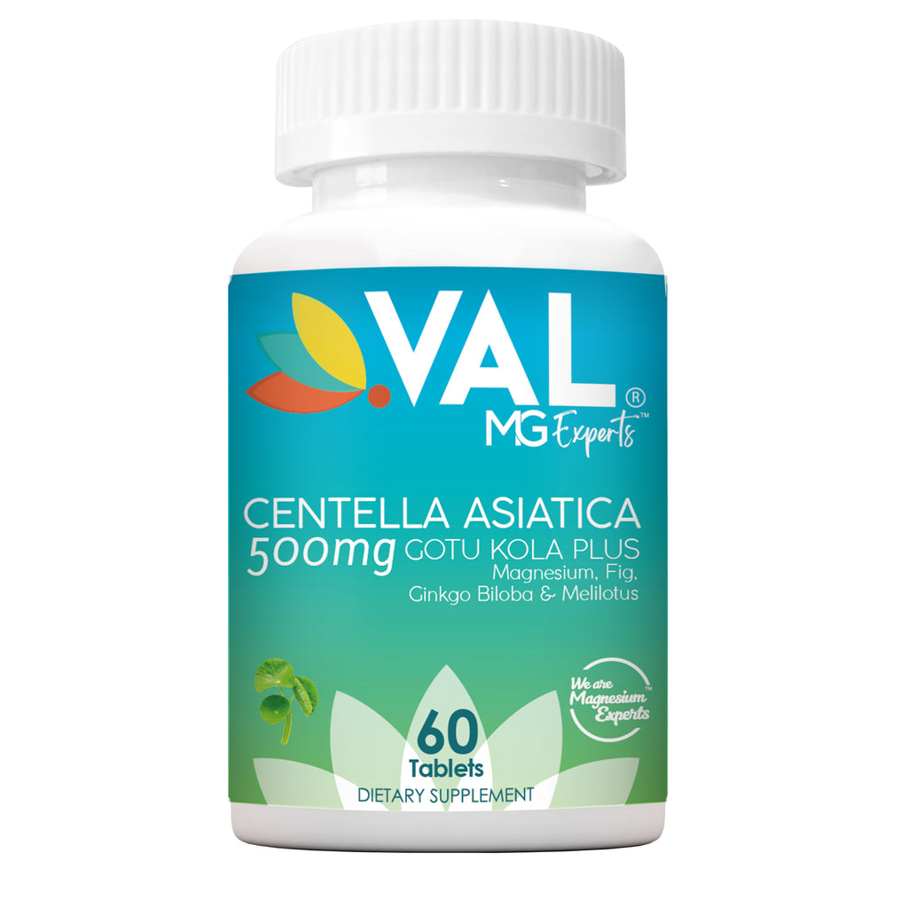 Gotu Kola (Centella Asiatica) – Circulation, Cognitive Support & Skin Health | 60 Tablets | VAL MG