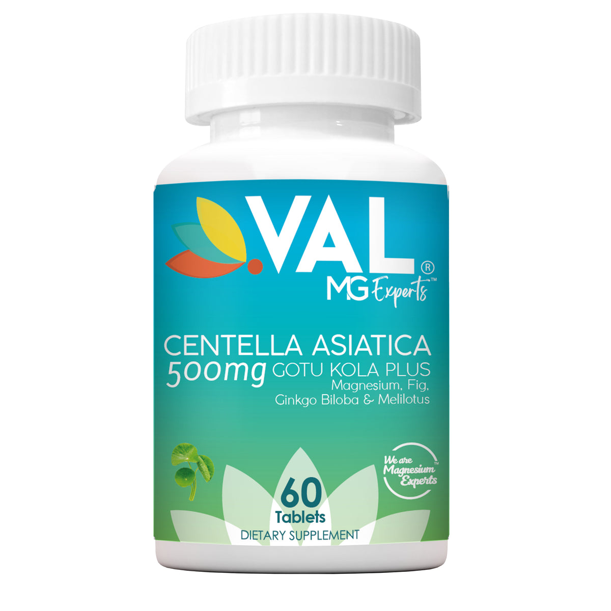 Gotu Kola (Centella Asiatica) – Circulation, Cognitive Support & Skin Health | 60 Tablets | VAL MG