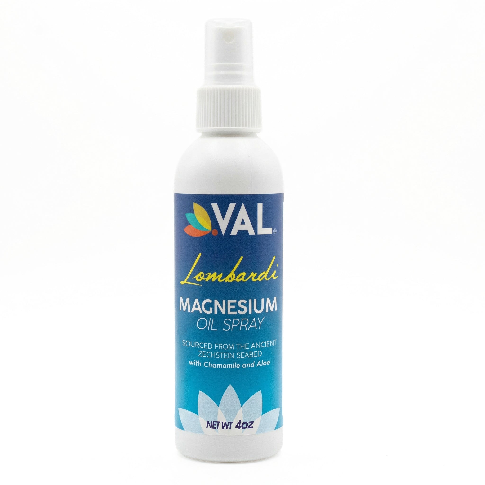 Magnesium Oil Spray with Chamomile & Aloe – Fast-Absorbing Transdermal Magnesium for Relaxation & Skin Comfort | VAL Lombardi