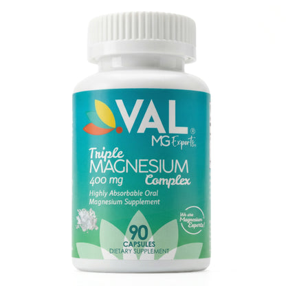 Triple Magnesium Complex – Muscle Relaxation, Sleep & Calm Support | 90 Capsules | VAL MG