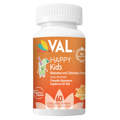 Calm, Focus & Relaxation Sugar-Free Chewable Magnesium for Kids | 60 Tablets | VAL Happy Kids