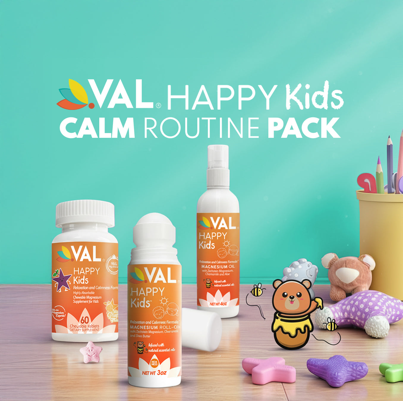 1 Month Calm Routine VAL Kids Pack (Relax + Focus + Better Sleep)