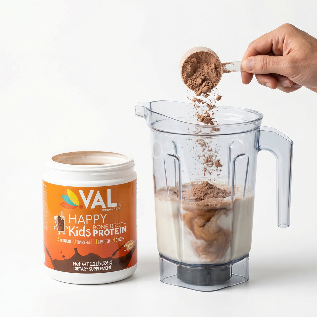 Chocolate Bone Broth Protein Powder for Kids – 11g Protein, 6g Collagen | Growth, Bones & Gut Support