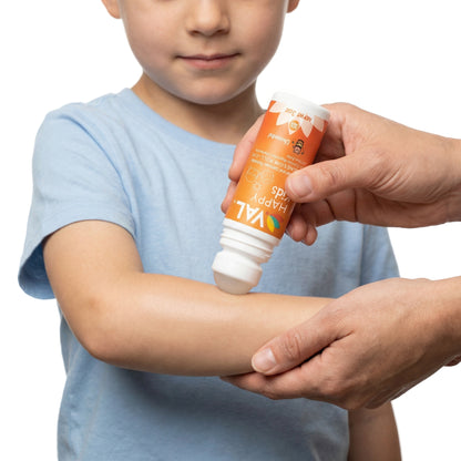 VAL Happy Kids Unscented Magnesium Roll-On, Relaxation & Calm Formula for Kids, Zechstein® Magnesium with Chamomile & Shea Butter, Fragrance-Free, 3 oz