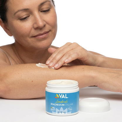 Natural Pain Relief - Magnesium Cream with Jojoba & Tuberose Aroma | 4oz | VAL Lombardi