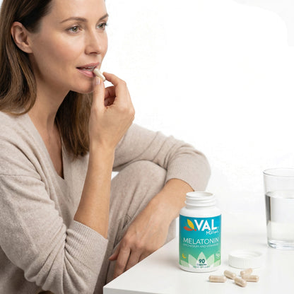 Melatonin + Magnesium – Nighttime Support, Relaxation & Antioxidant Blend | 90 Capsules | VAL MG