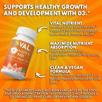 Vegan Vitamin D3 for Kids 1000 IU – Plant-Based Lichen Capsules for Bone, Teeth & Immune Support