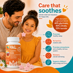 Calm, Focus & Relaxation Sugar-Free Chewable Magnesium for Kids | 60 Tablets | VAL Happy Kids | Fruit Punch