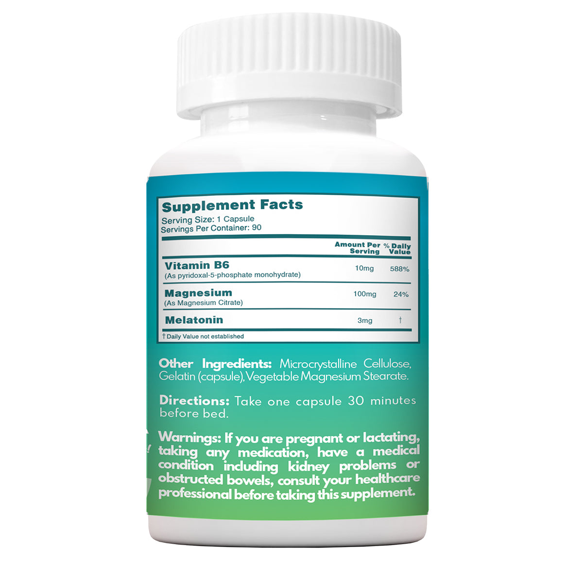 Melatonin 3mg with Vitamin B6 & Magnesium | Sleep Support & Healthy Circadian Rhythm | 90-Day Supply