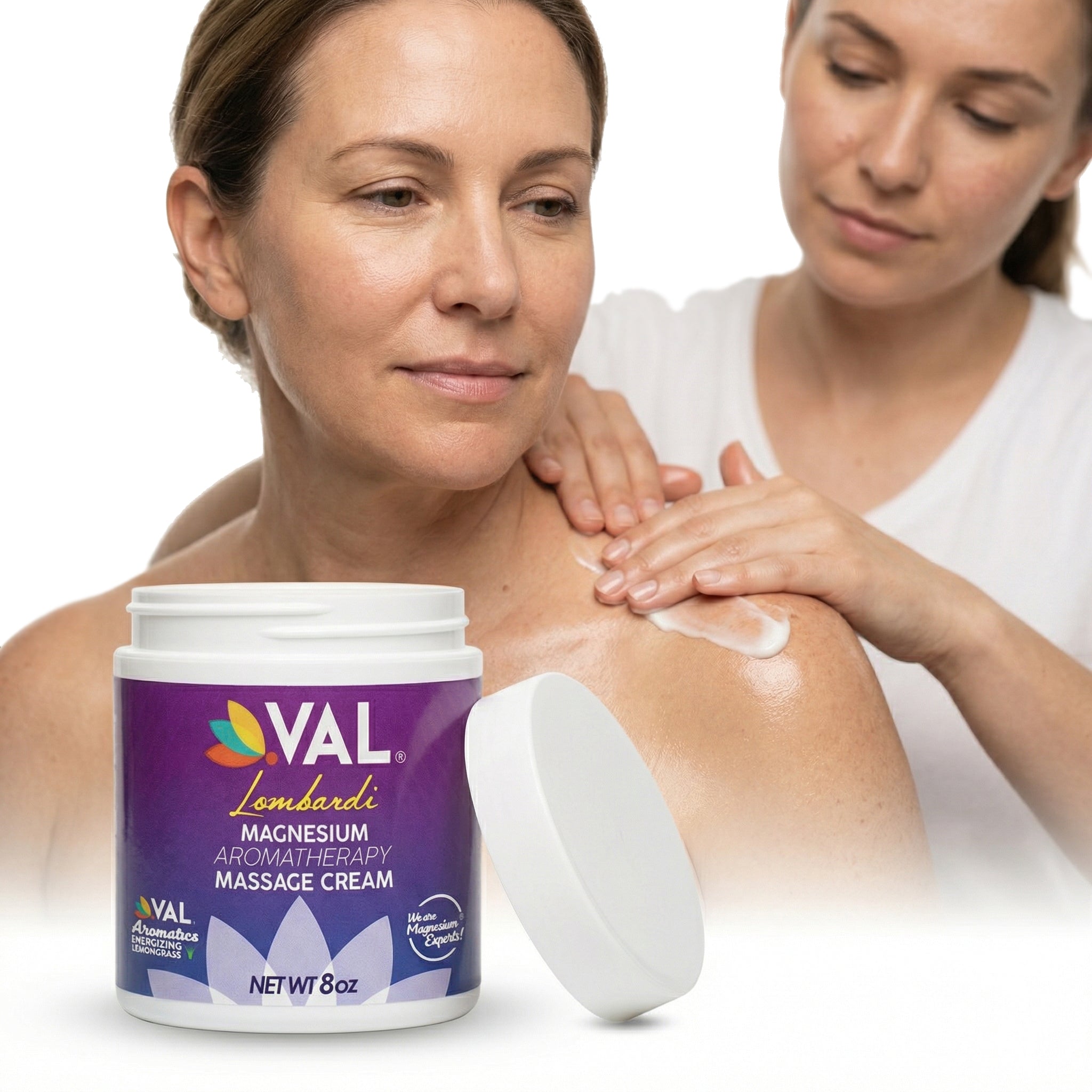 Muscle Relaxant - Massage Cream with Zechstein Magnesium | 8 oz | VAL Lombardi