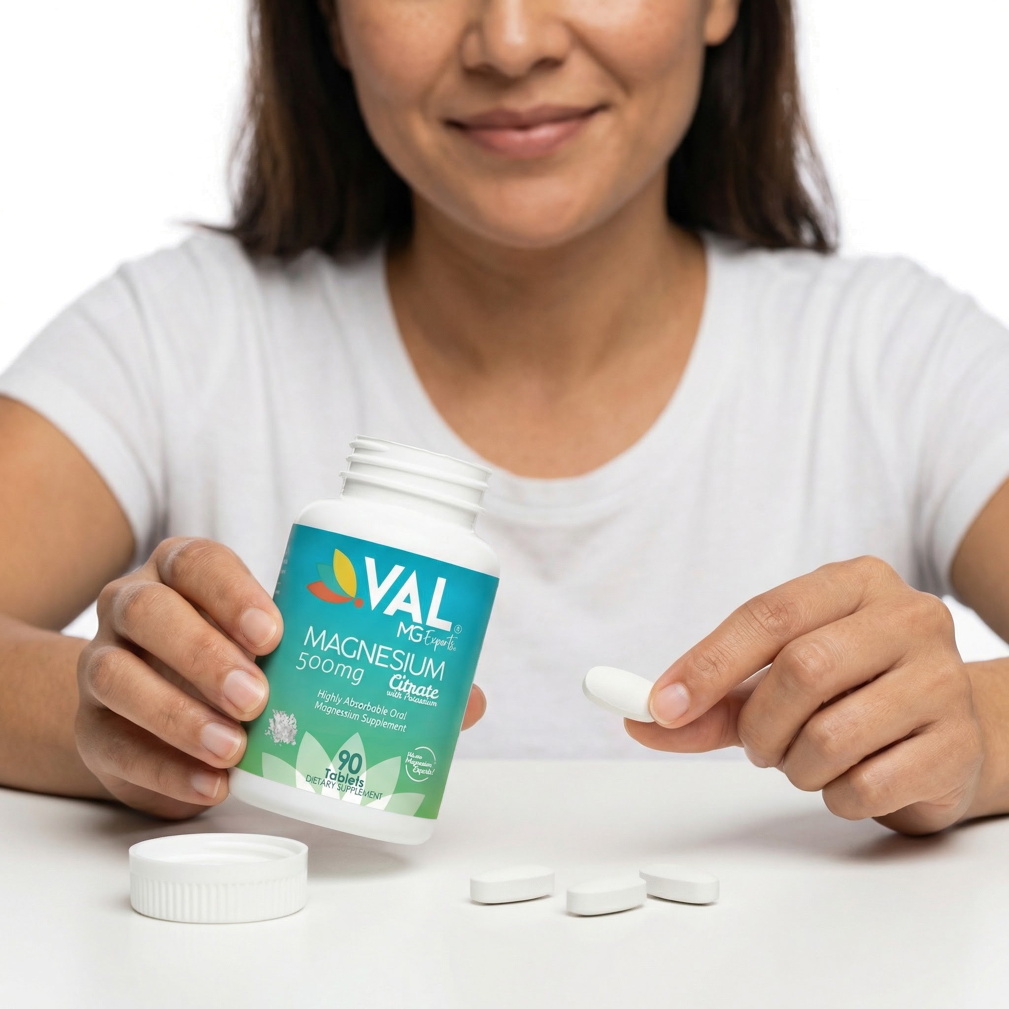 Magnesium Citrate with Potassium – High Absorption, Calm & Muscle Support | 90 Tablets | VAL MG