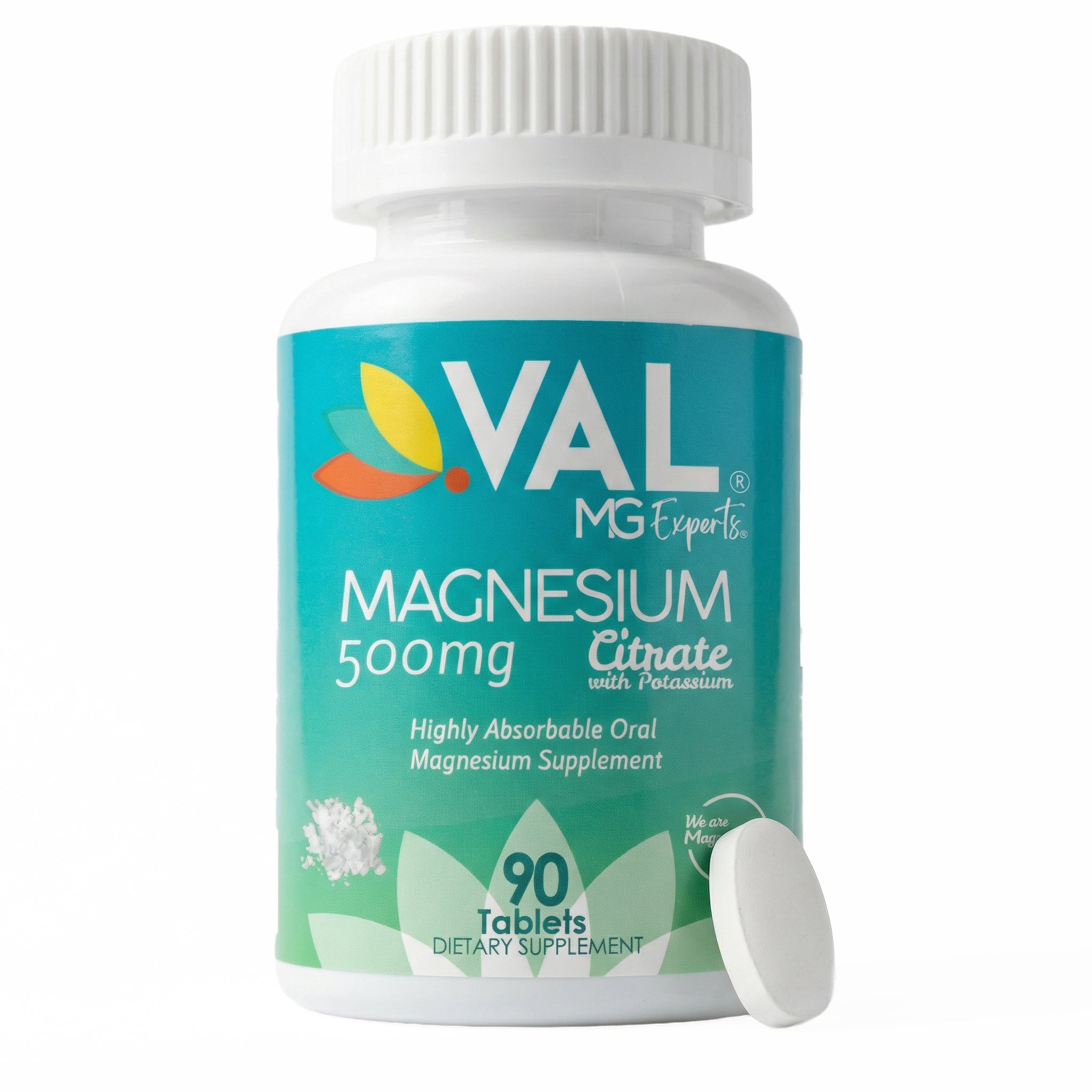 Magnesium Citrate with Potassium – High Absorption, Calm & Muscle Support | 90 Tablets | VAL MG
