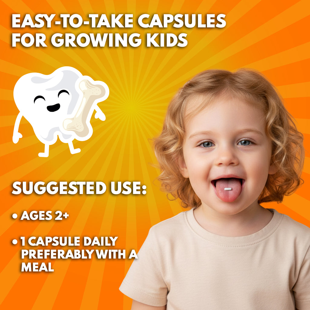 Vegan Vitamin D3 for Kids 1000 IU – Plant-Based Lichen Capsules for Bone, Teeth & Immune Support