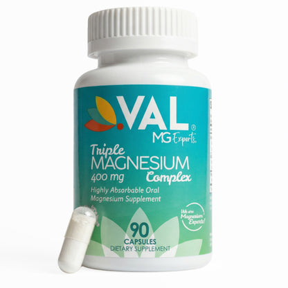 Triple Magnesium Complex – Muscle Relaxation, Sleep & Calm Support | 90 Capsules | VAL MG