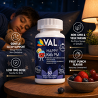 Peaceful Sleep & Bedtime Calm Sugar-Free Chewable – Magnesium + Melatonin, Vitamin B6 & C | 60 Tablets | Fruit Punch
