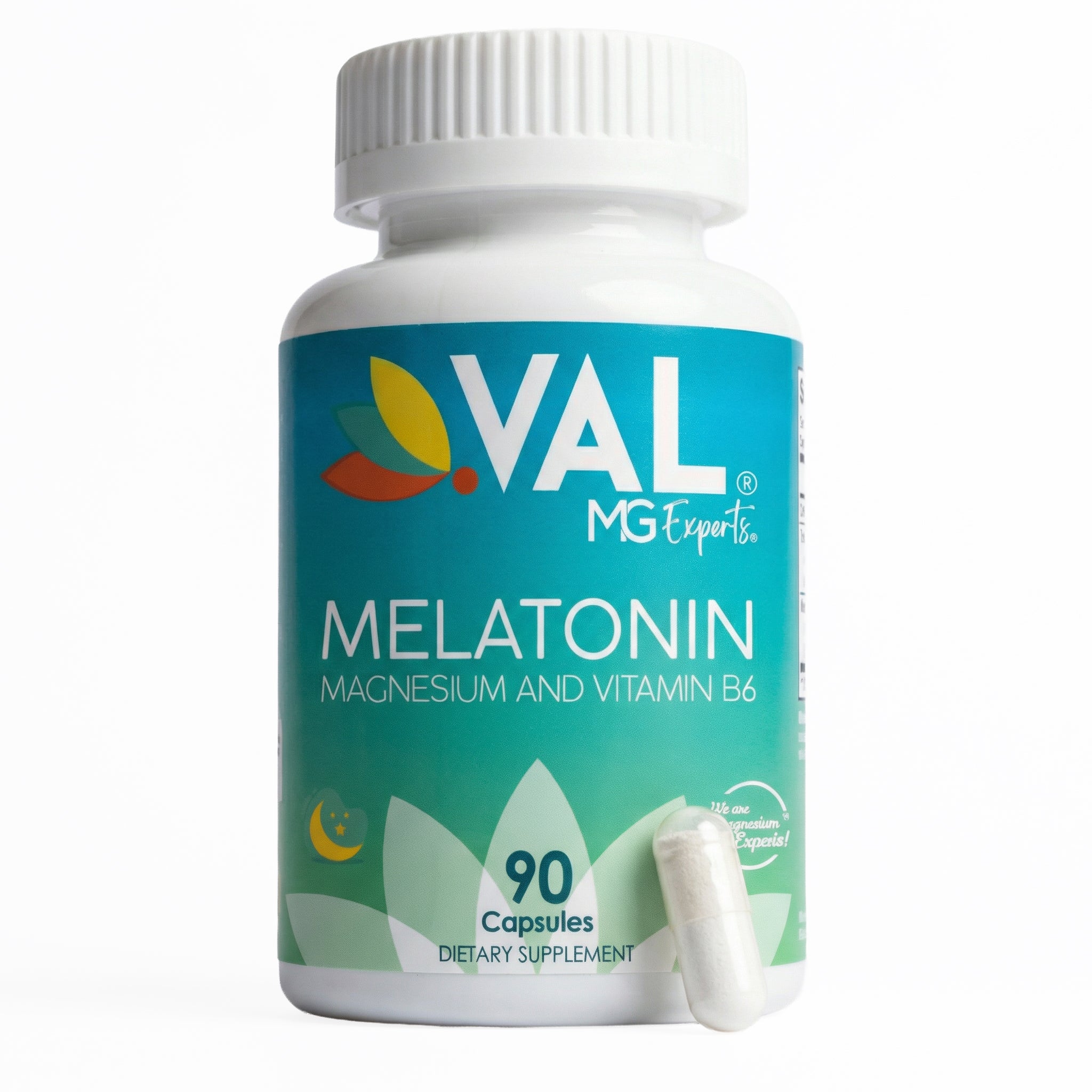 Melatonin + Magnesium – Nighttime Support, Relaxation & Antioxidant Blend | 90 Capsules | VAL MG