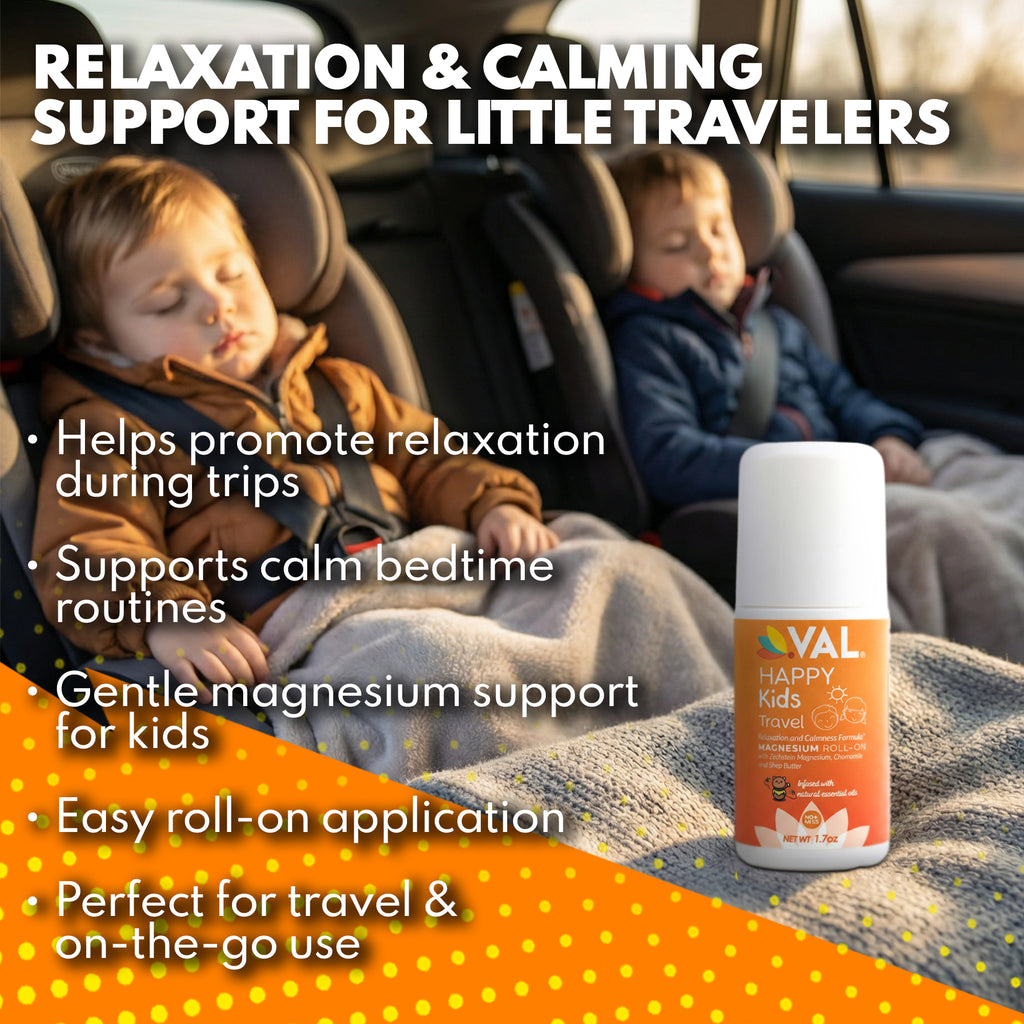 Travel Magnesium Roll-On, Relaxation & Calmness Formula for Kids, Zechstein® Magnesium with Chamomile & Shea Butter, Topical Roll-On, 1.7 oz