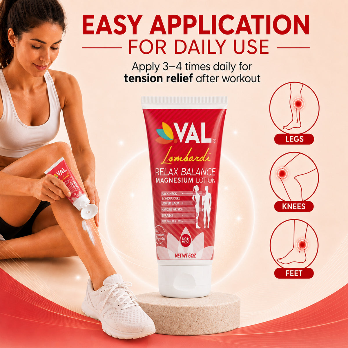 Fast Relief for Muscles, Joints, Back, Shoulders, Feet | Magnesium Lotion with Arnica, Camphor & Menthol | 5oz
