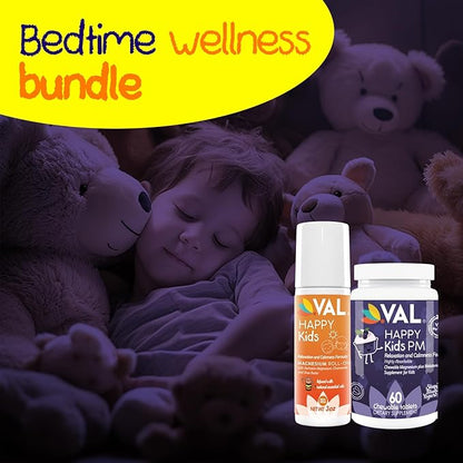 Kids Bedtime Wellness – Melatonin Chews & Magnesium Roll-On | VAL Happy Kids