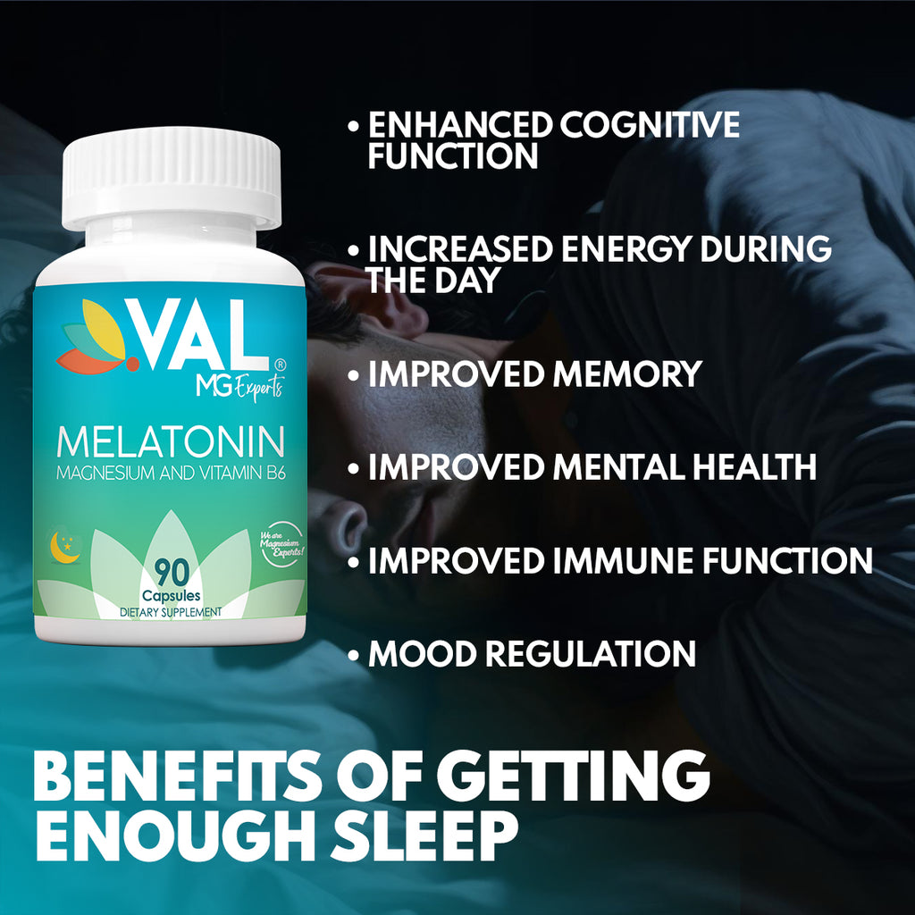Melatonin 3mg with Vitamin B6 & Magnesium | Sleep Support & Healthy Circadian Rhythm | 90-Day Supply